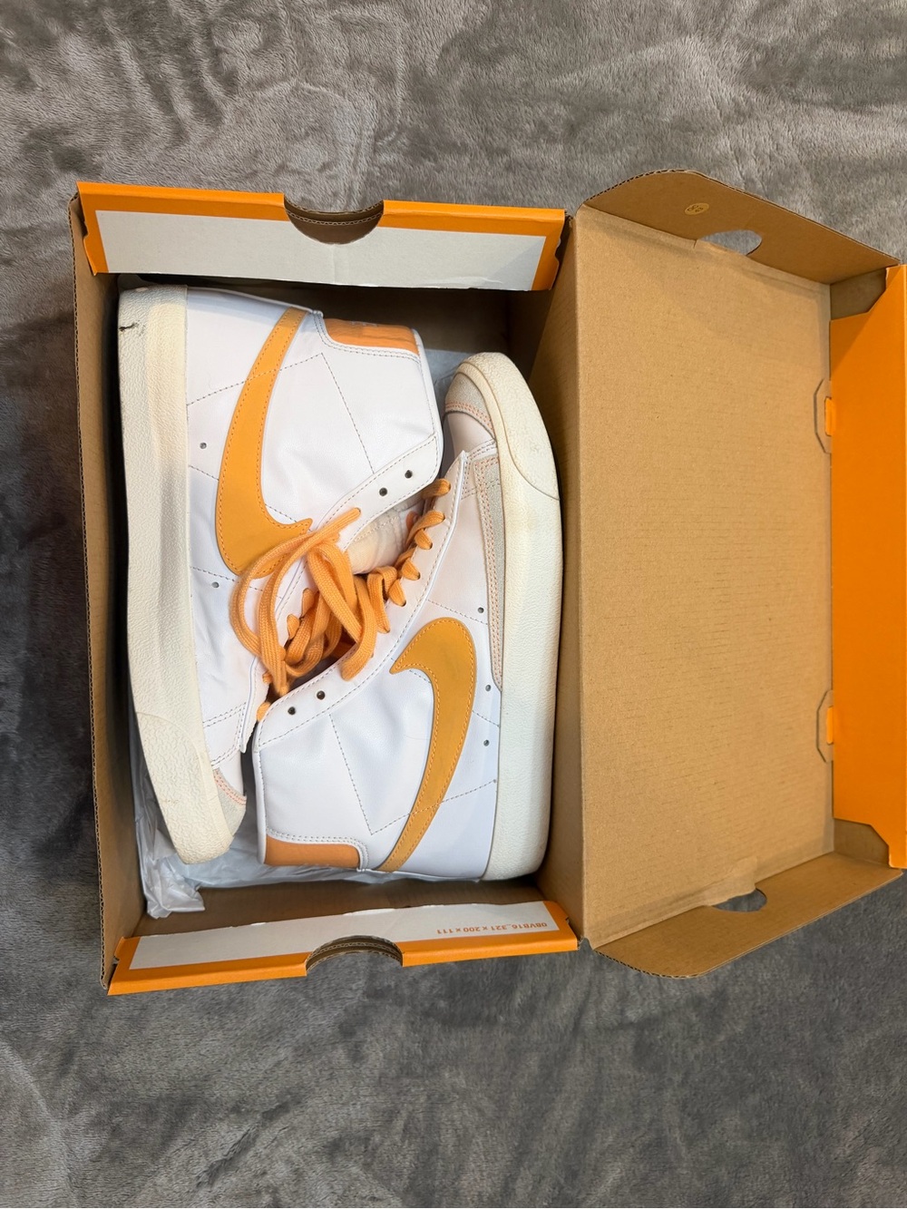 Nike High-Top Blazer Sneakers in White & Orange (open to offers!)